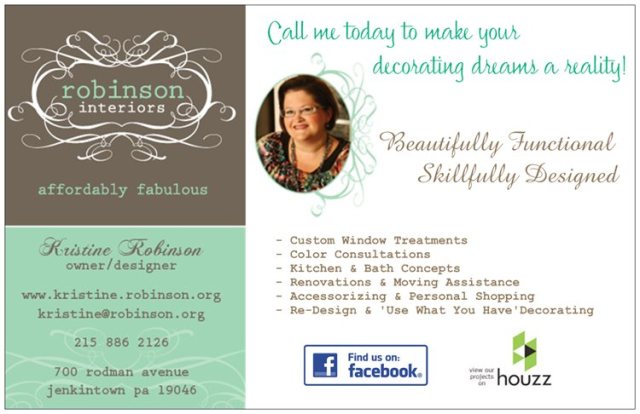 Kristine Robinson's contact info and services.