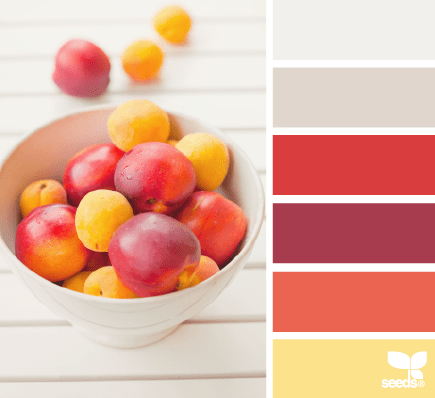 A color inspiration photo from Design Seeds.  Don't you love the fresh happy feel of this palette?  It's like a beautiful summer sunset!