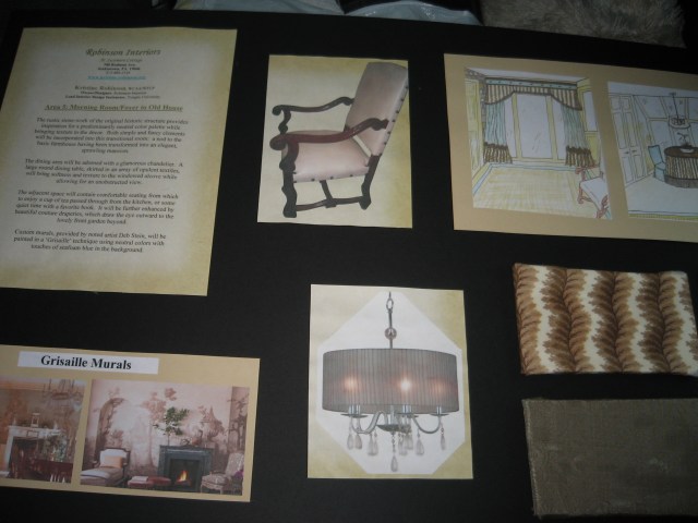 A design board for one of my past Designer House rooms, which was submitted and selected for the 2011 BCDH.