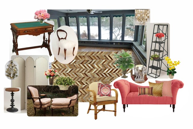 Sometimes I'll include the background photograph, to give a more realistic impression of the space.