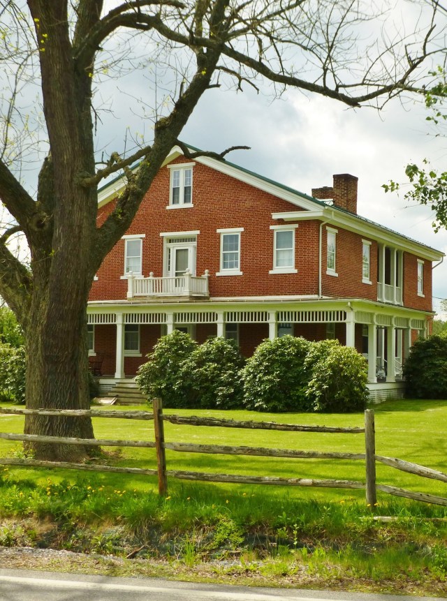 The main house at Spring Meadow Farm once entertained American presidents, visiting the area for to 'take the waters' at Bedford's many springs.  