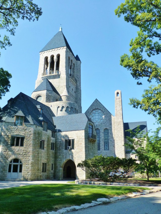 This is the view of Glencairn seen from the driveway. The impressive tower looms above the structure. Views from the top are outstanding!