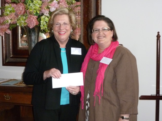 A fellow Quester and I accepting our grant check at the Pennsylvania State Questers Spring Conference. This money will go to restore entry doors at historic site in our neighborhood.