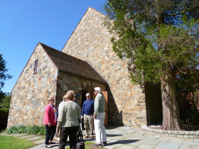Members of Steeplechasers Questers visiting an historic site on a beautiful day.