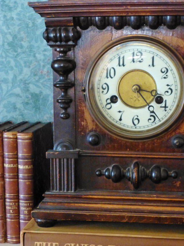 An antique German clock was a gift to my husband for one of our wedding anniversaries many years ago.