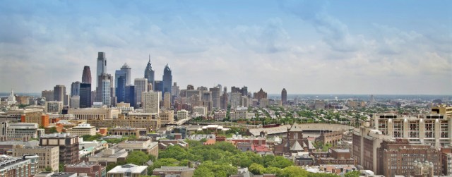 The beautiful skyline of Philadelphia, PA.