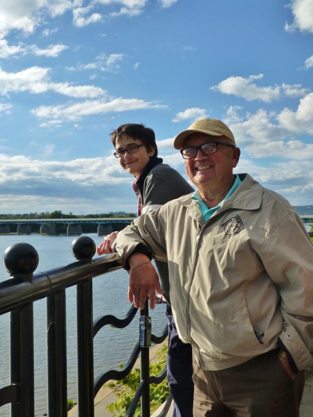 Grady and my Dad enjoying the view at the park in front of the Capitol Building.