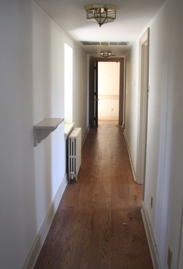 My room at the 2016 Bucks County Designer House is at the end of this long hallway, which will act as an art gallery.