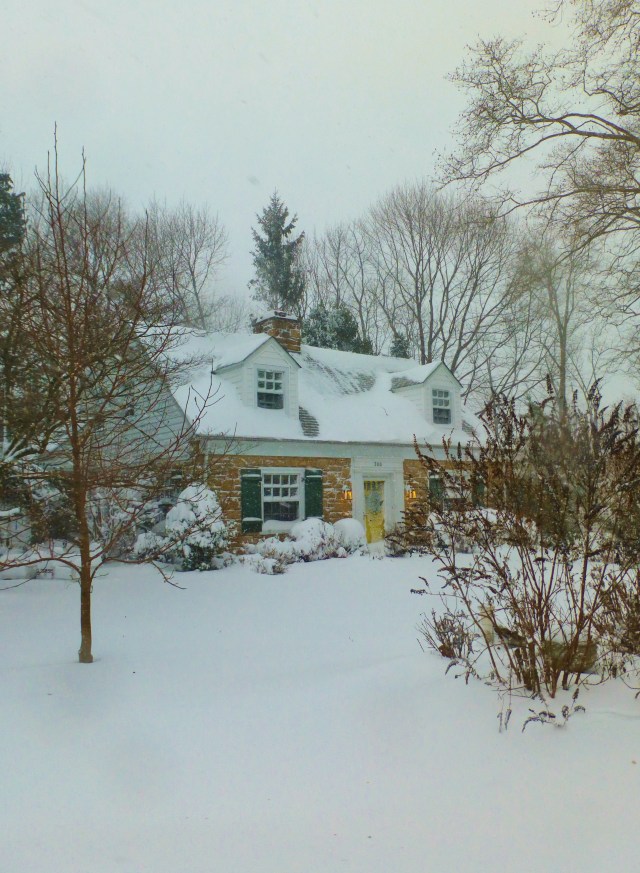 My house, Sycamore Cottage, in the blizzard of 2016.