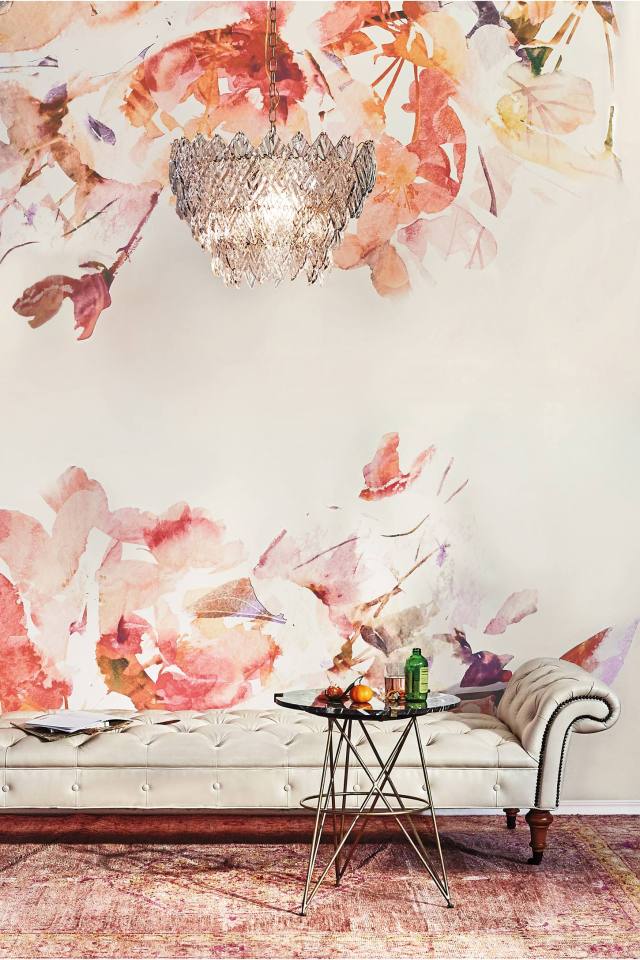 And, of course, this Anthropologie 'Rosella' Mural is absolutely stunning too. Clicking on this photo will take you to the Anthropologie website and their page of beautiful wall murals. I love the styling of their home décor line, don't you?