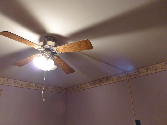 The Shack Upstairs Bedroom with Ugly Ceiling Fan