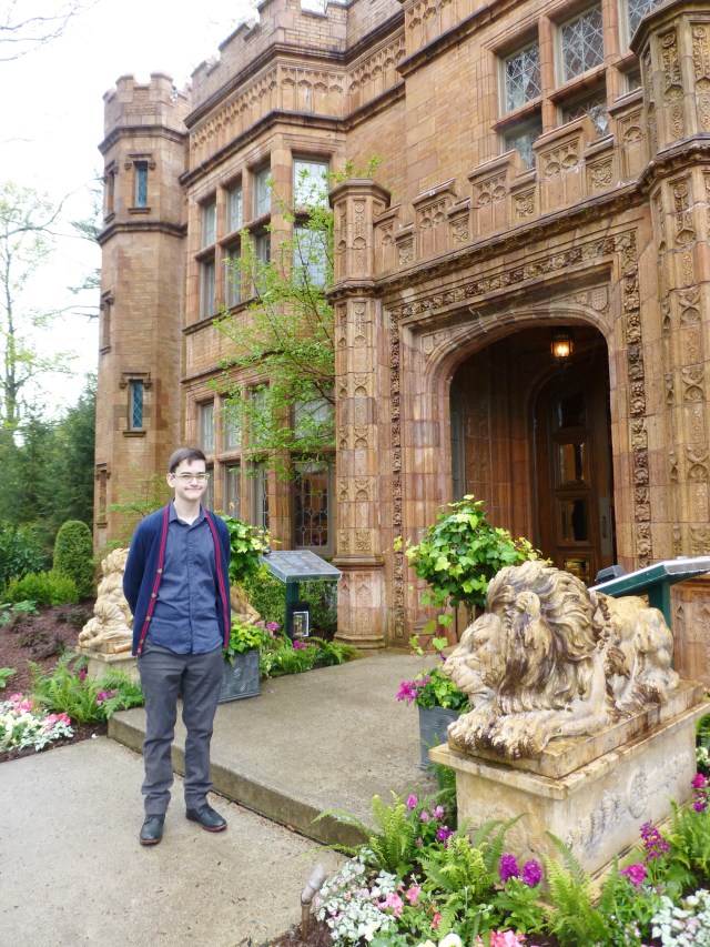 1 Grady at the entrance to Alnwick Hall the 2017 Mansion in May